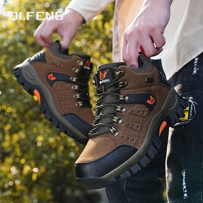 Outdoor-trekkingschoenen herfst/winter heren waterdichte wandelschoenen bergschoenen echt leer bosjacht tactische schoenen