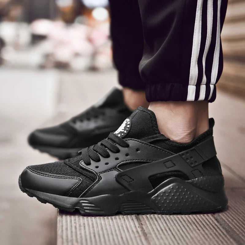 Zapatillas deportivas de moda para hombre, ligeras, cómodas y transpirables. Zapatillas deportivas para hombre, zapatillas para caminar, de malla, planas, rojas, de verano.