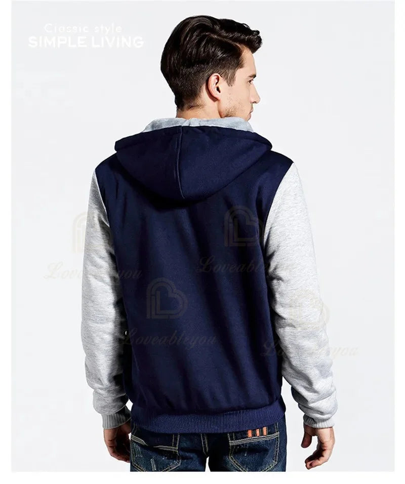 New Arrival Fortnite Men Cool Sweatshirt Battle Game Coat Winter Thick Fleece Warm Zipper Harajuku Hoodie Streetwear