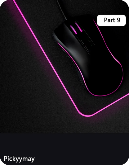 Velká RGB herní podložka pod myš, LED podložka pod myš pro hráče, podložka na stůl k PC, RGB podložka pod klávesnici XXL 90x40cm