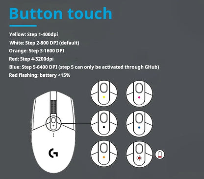Logitech G304 LIGHTSPEED Kabellose Gaming-Maus, leichte tragbare Maus mit Makro, Jedi Survival, FPS, League of Heroes, Eat Chicken