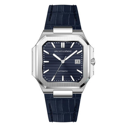 2025 Specht & Söhne Men's Classic Cubic Automatic Mechanical Watch 50M Waterproof Luminous Sapphire Crystal Reloj Hombre 41MM