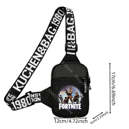 Fortnite Adult Shoulder Bag Sports Casual Lightweight Mini Phone Bags Cartoon Game Figure Printed Men Crossbody Chest Pack Gift