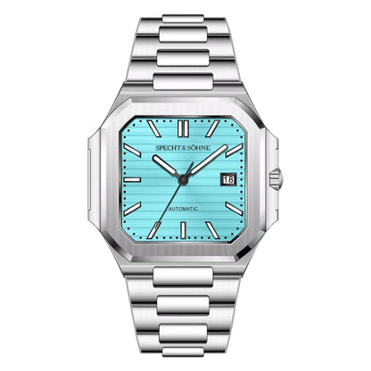 2025 Specht & Söhne Men's Classic Cubic Automatic Mechanical Watch 50M Waterproof Luminous Sapphire Crystal Reloj Hombre 41MM