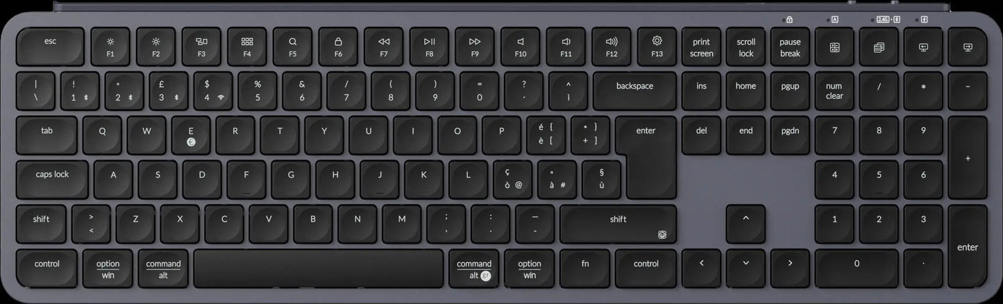 Teclado inalámbrico ultrafino Keychron B6 Pro con distribución ISO, tamaño completo, portátil y ligero, conexiones 2.4GHz y Bluetooth