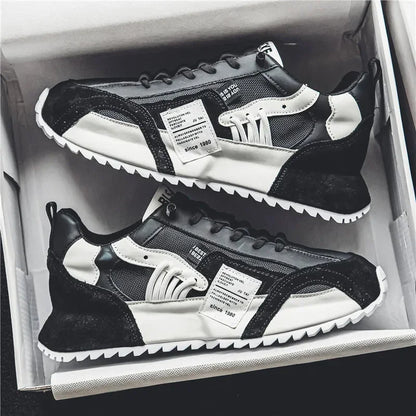 Luksus sneakers til mænd, sportssko, mokkasiner, chunky sneakers til mænd, afslappede sneakers, komfortable, åndbare, trendy designede sko med personlighed