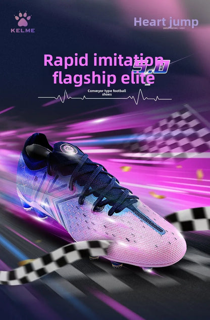 KELME FG profesionalni nogometni čevlji z dolgimi žeblji za naravno travo, profesionalni tekmovalni nogometni čevlji, protizdrsni nogometni čevlji za notranjo uporabo