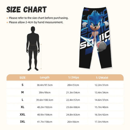 Custom Women Soniced Pajama Pants Printed Hedgehog Game Sleep Sleepwear Bottoms with Pockets