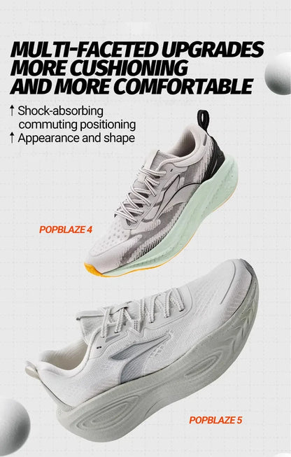 361 Degrees PopBlaze 5 Chaussures de course pour homme - Nouvelles semelles épaisses amortissantes, respirantes et antidérapantes - Baskets de jogging d'extérieur pour homme 672532212