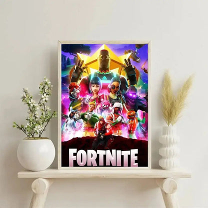 Game-F-F-Fortnites Posters Self Adhesive Waterproof Ideal For Living Room Bedroom Bar Decoration