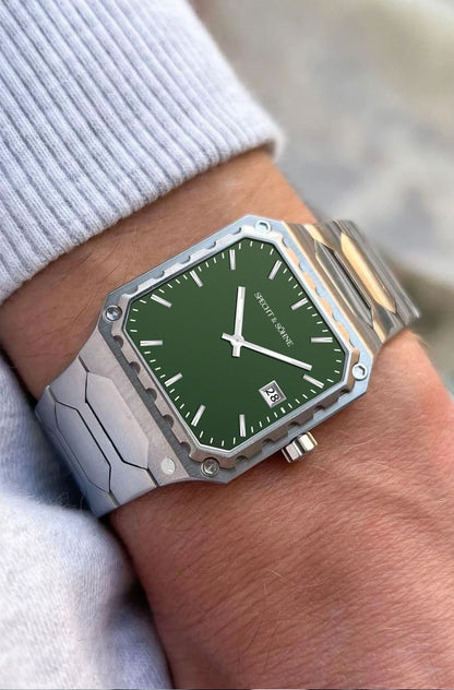 Specht & Söhne New Luxury Square 222 Watch Waterproof Male Clock Luminous Sapphire Stainless Steel Blue Men Watch Reloj Hombre