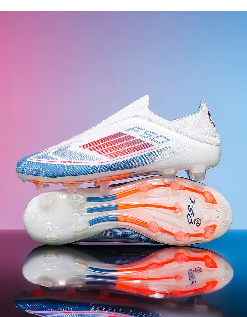 Men's Football Boots Futsal Ultralight Soccer Shoes Training TF Match Long Spikes Breathable Indoor Sneakers Cleats Drop Shipping