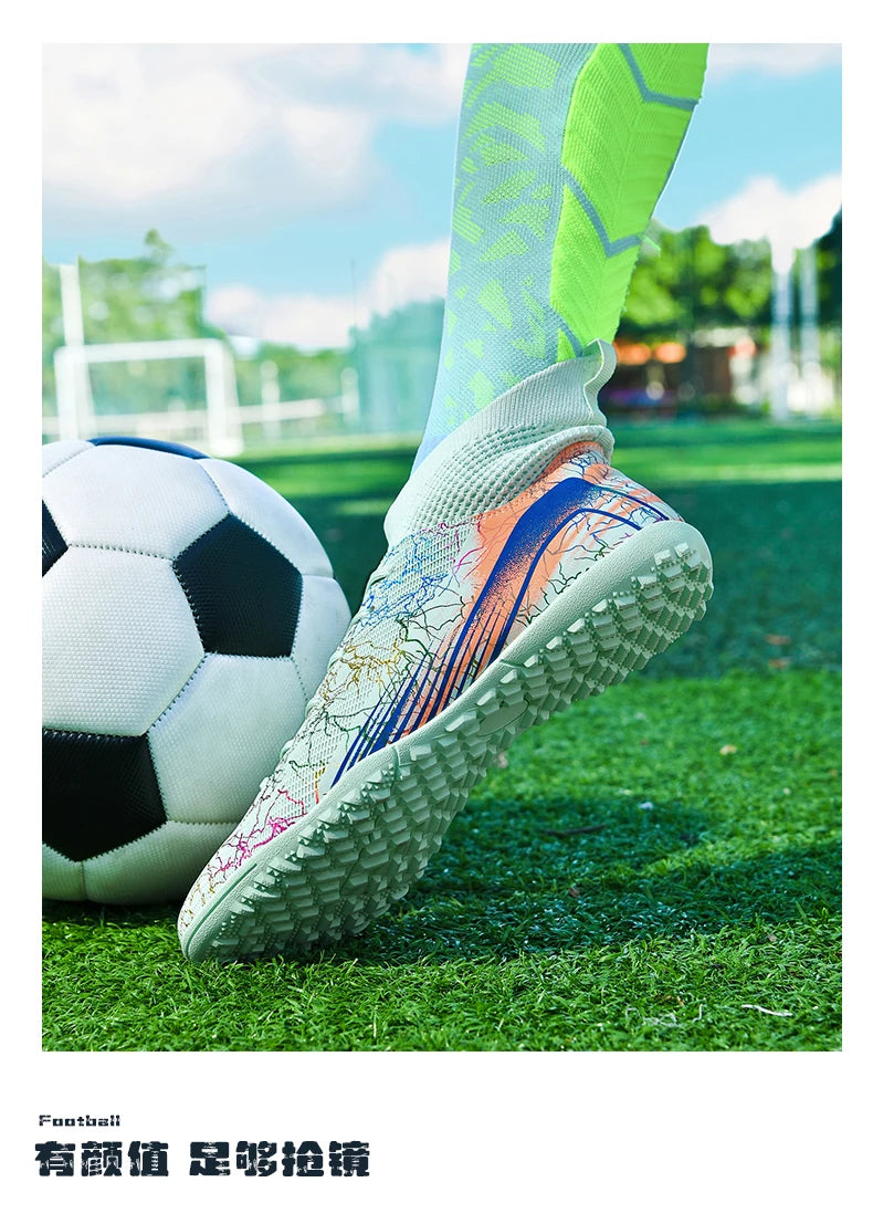 Men Professional Football Shoes Society Cleats Soccer Shoes Original Indoor Football Field Boots Grass Training TF/FG Sneaker