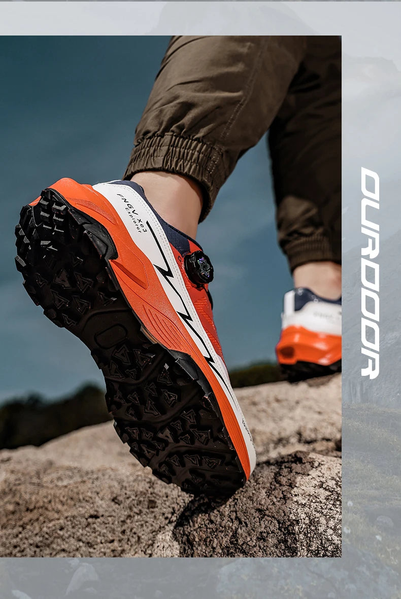 Zapatillas de senderismo transpirables para hombre — Hebilla giratoria, suela antideslizante