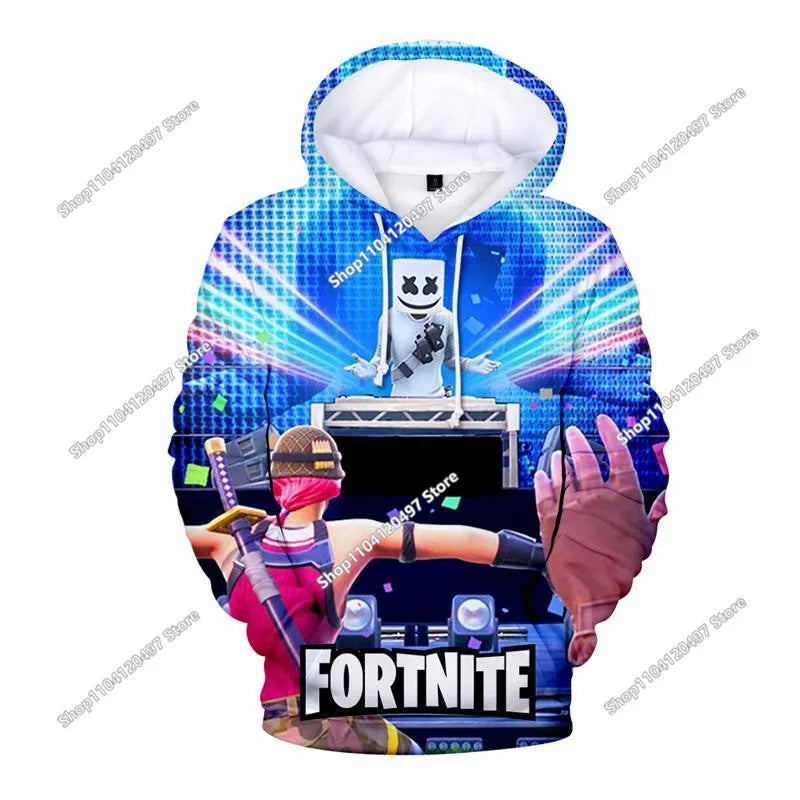 Fortnite Cosplay Sweatshirt Game 3D Printed Unisex Hoodie Casual Coat Anime Peripheral Kawaii Jacket Children Clothing Gifts