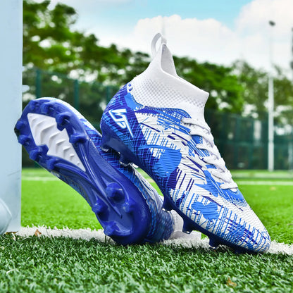 Chaussures de Football pour hommes TF/FG Sneaker garçon confortable société Original résistant chaussures de Football de qualité supérieure bottes de Football à longues pointes