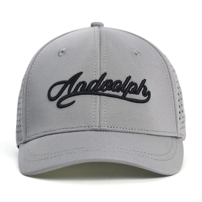 Baseballcap mit kurzem Mesh-Schirm, hinten geschlossen, für Damen und Herren, atmungsaktiv, Snapback-Cap, anliegender Dad Hat, verstellbar, einfarbig, im Trucker-Stil