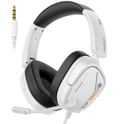 Casque de jeu NUBWO HG04L pour PS5/PS4 Xbox Series X | Microphone unidirectionnel léger transparent 250g pour S/Xbox One Switch, prise jack 3,5 mm