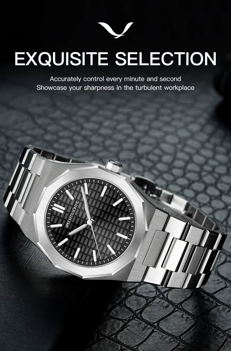New 2026 Fashion Rare Specht & Söhne Men's Watch Ultrathin 38MM Steel Sapphire Crystal VH31 Quartz Wristwatch Relogio Masculino