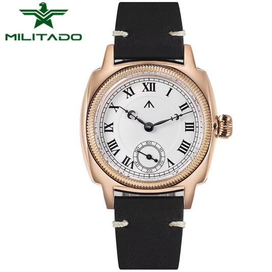 Militado ML03 Tribute 1926 VD78 Quartz Movement Watch Sapphire Crystal Stainless Steel Case Roman Dial 100M Waterproof Watches