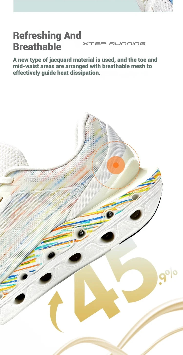 Xtep Reactive Coil 11.0 running shoes for men, summer sports shoes, shock absorption rebound soft sneakers 976219110026