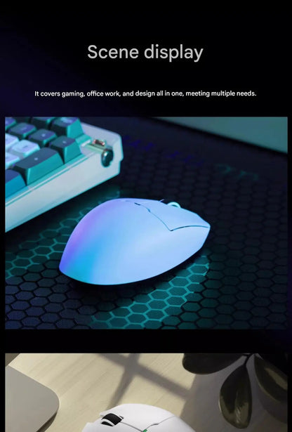 Aigo GM80 PLUS PRO bezdrátová myš Bluetooth PAW3311/PAW3395, lehká 1000HZ kabelová herní e-sportovní myš se třemi režimy, dárek