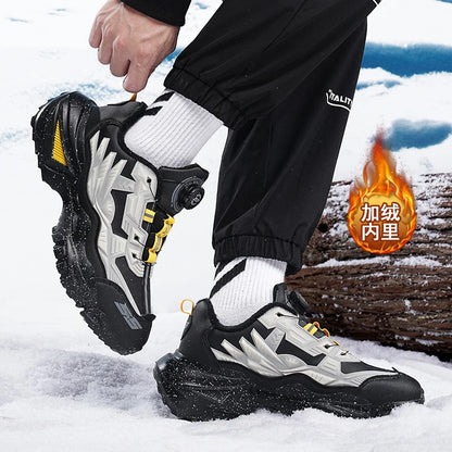 Herrenstiefel Neue Winterschuhe Warme Herrenschuhe Wasserdicht Rutschfest Plüsch-Sneaker Herren-Tennisschuhe Stiefel Herren-Sneaker Winter