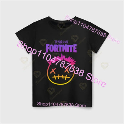Peely Fortnite T-Shirt Round Neck Summer Short Sleeve Battle Royale Streetwear Top for Casual Wear