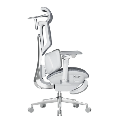 Smart Ergonomic Office Chair Fully Automated Lumbar Tracking 4D Headrest 720° Adjustable Armrests Mesh Swivel Chair Stylish