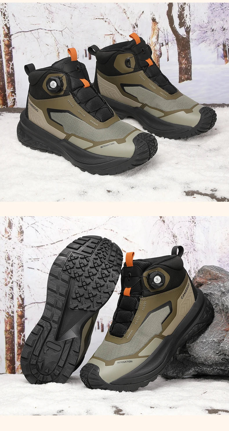 CAMSSOO Hiking Shoes Men Snow boots Outdoor Sports Climbing Shoes women Trekking Sneakers ankle boots hunting shoes travel boots