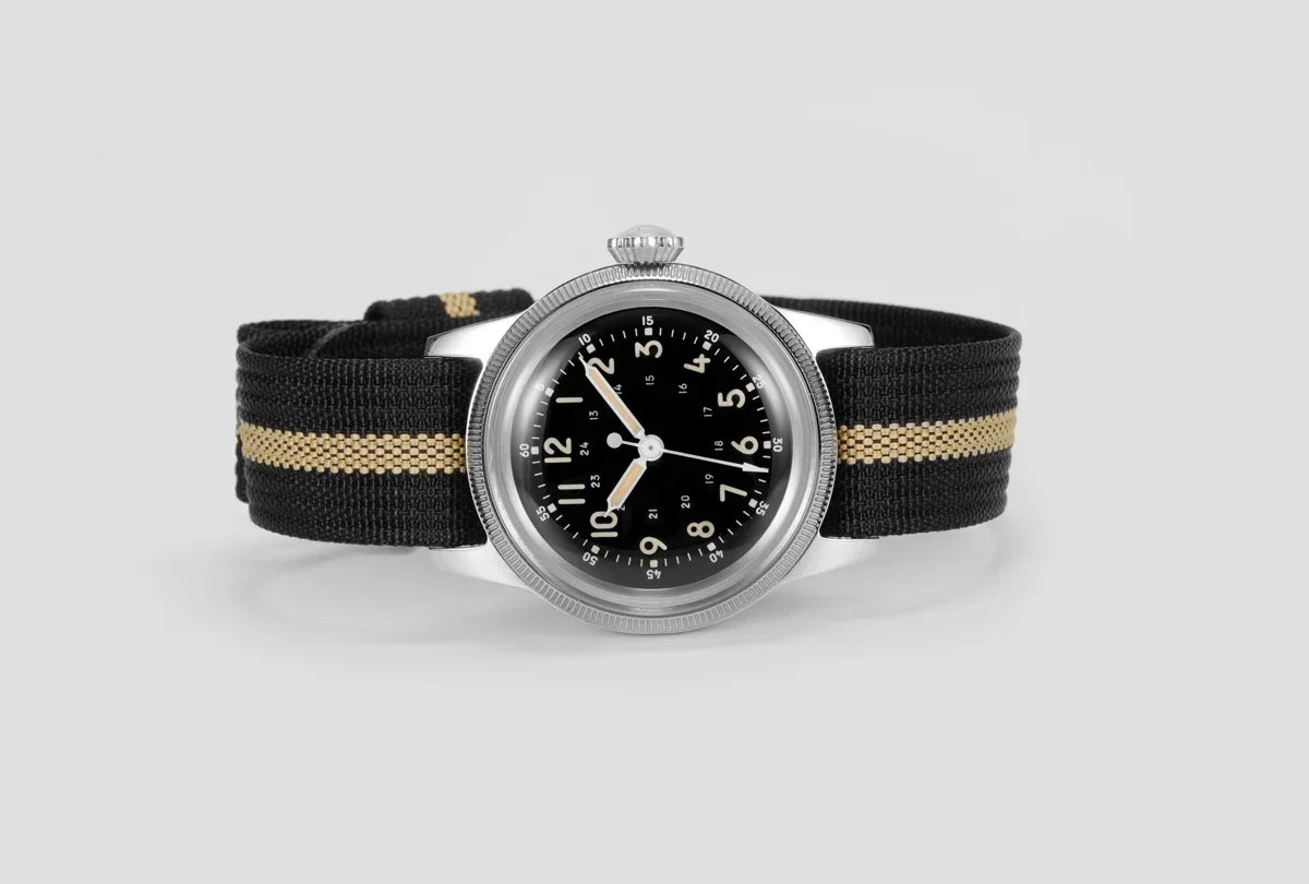 RDUNAE RA05 Vintage Military Watch 2035 Movement Quartz K1 Mineral Glass Crystal Stainless Steel Luminous Waterproof Men's Watches