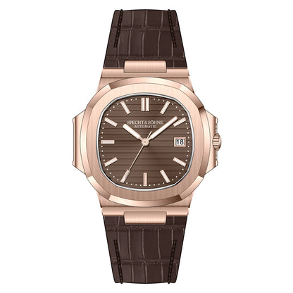 Novo relógio masculino Specht&Sohne mecânico Japan Miyota 8215 Movt em aço inoxidável rose gold clássico 5711 impermeável