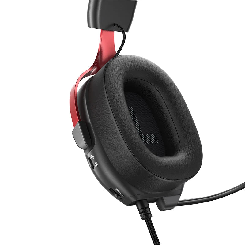 Casque filaire QCY VN200 Pro avec haut-parleur de 40 mm, son surround 7.1, pour PC, PS5 et multiplateformes, confortable, circum-auriculaire