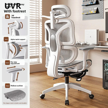 UVR Ergonomic Chair Home Computer Chair Comfortable To Lie Down Gaming Chair Long Periods Office Chair Reclining Chair
