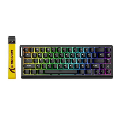 ATTACK SHARK X68 HE Rapid Trigger Mechanical Gaming Keyboard 60% Wired with Adjustable Actuation, Hall Effect Magnetic Switch, 8KH