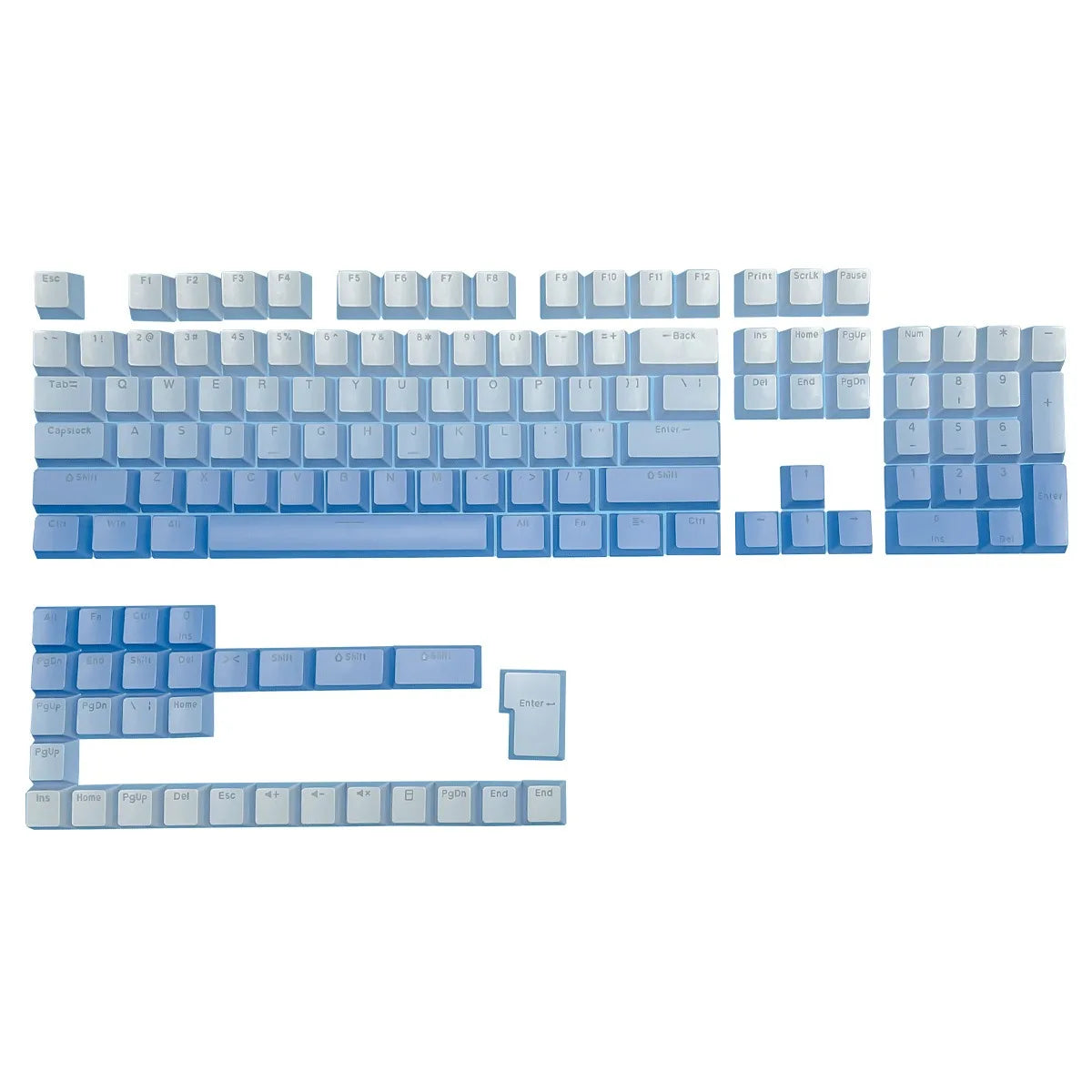 132 Keys OEM Profile Gradient backlit RGB Keycaps For Cherry MX Switch Mechanical Gamer Keyboard PBT Keycap ISO Layout Key caps
