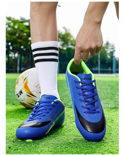 Bottes de Football pour hommes, chaussures de stade à ongles longs, confortables, de haute qualité, antidérapantes, pour Match de société professionnelle