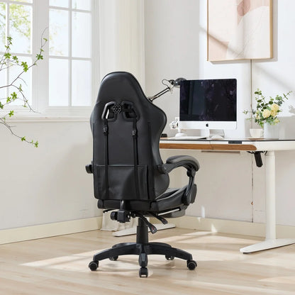 Ergonomic Gaming Chair 360° Reclining Office Chair with Footrest, Adjustable Height Racing Chair with Lumbar Support and Headrest