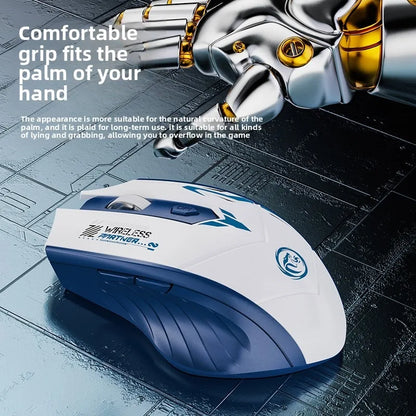 Mouse gaming wireless 2.4G USB silenzioso Dual Mode Bluetooth ricaricabile 1600DPI per PC e laptop