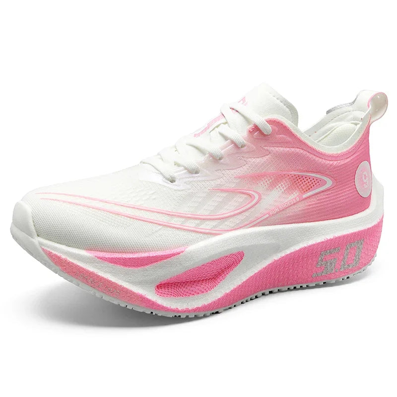 Unisex 2025 Full Carbon Plate Running Shoes Professional Marathon Racing Lightweight Bounce Cushion Breathable Sports Sneakers