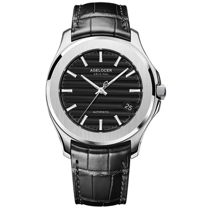 AGELOCER Original Baikal Watch Men's Luxury Gold Watch Big Calendar Business Automatic Mechanical Watch Birthday Gift