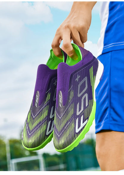 Nuove scarpe da calcio da uomo di alta qualità, tacchetti, scarpe da football, sneakers bestseller indoor per futsal, antiscivolo, da partita su erba, alte, outdoor