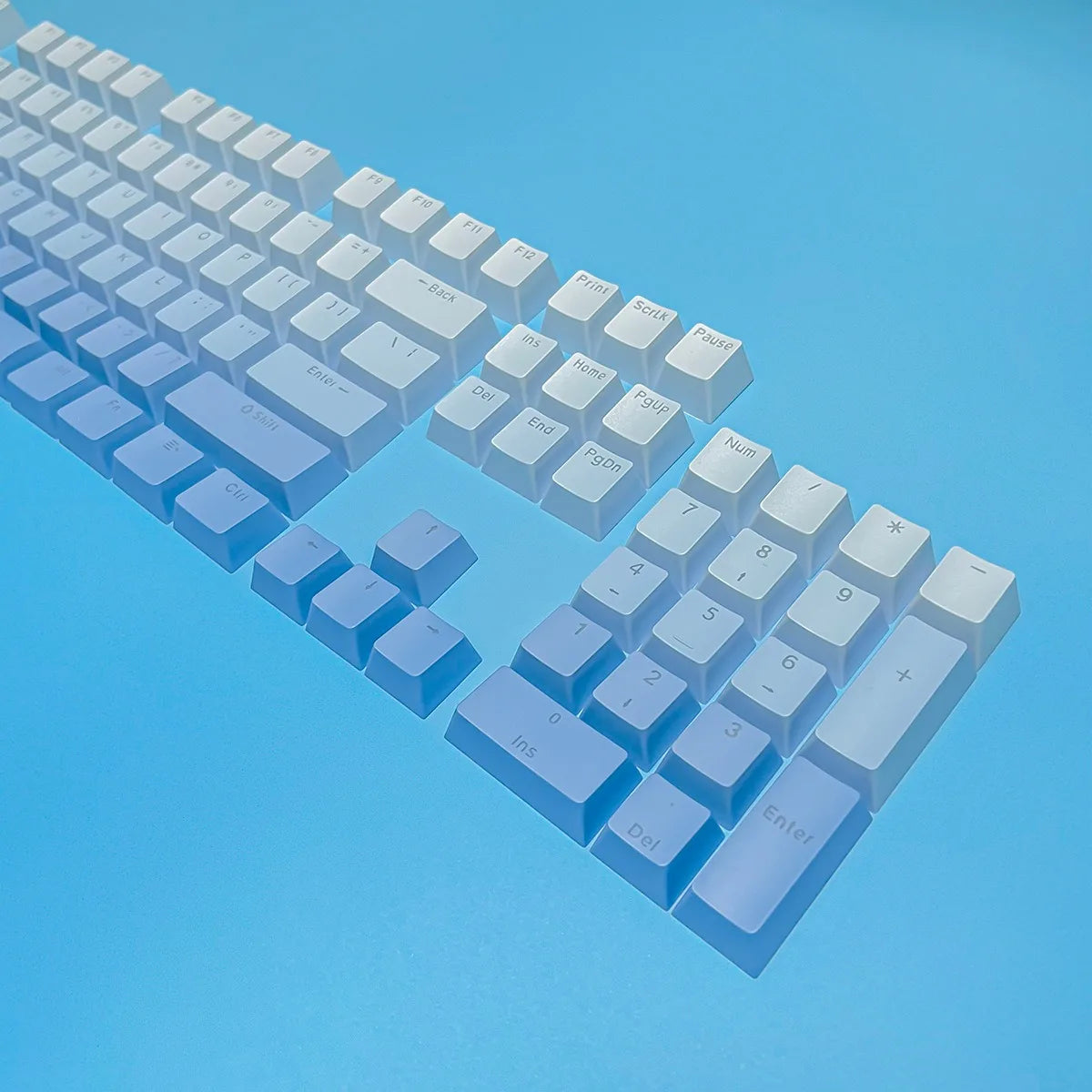 132 Keys OEM Profile Gradient backlit RGB Keycaps For Cherry MX Switch Mechanical Gamer Keyboard PBT Keycap ISO Layout Key caps