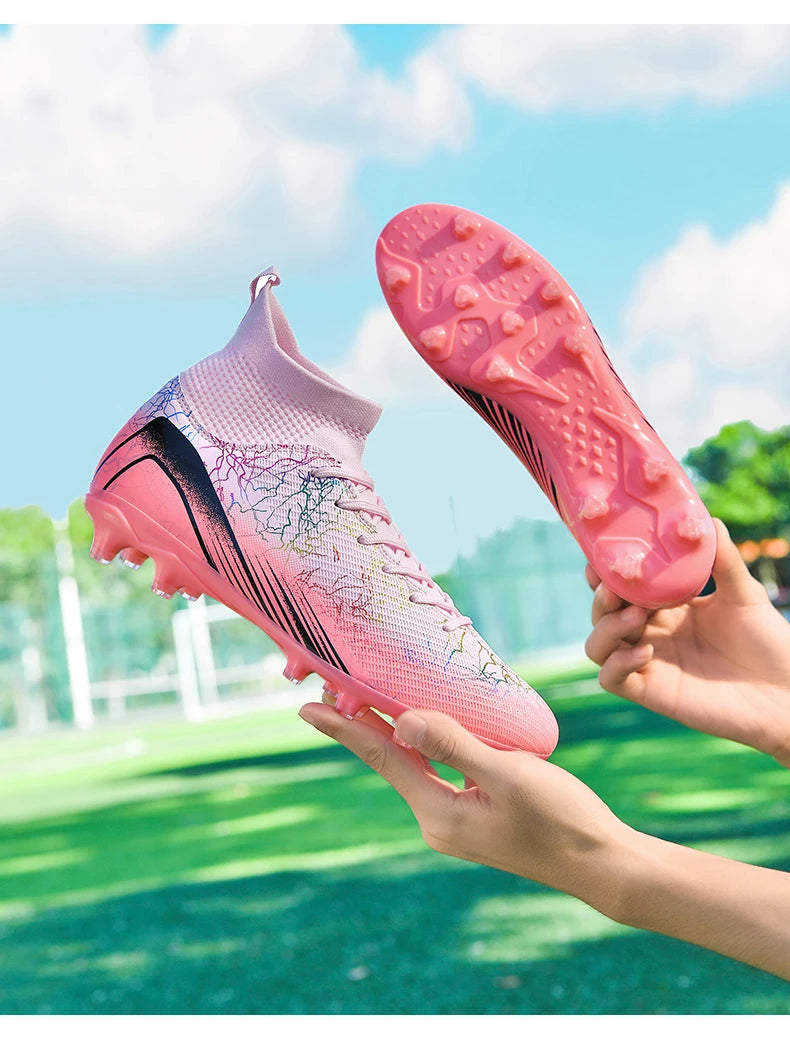 Nouvelles chaussures de football professionnelles pour hommes, chaussures de football antidérapantes, unisexes, respirantes, chaussures de futsal, nouvelles chaussures à crampons, livraison directe, ultralégères