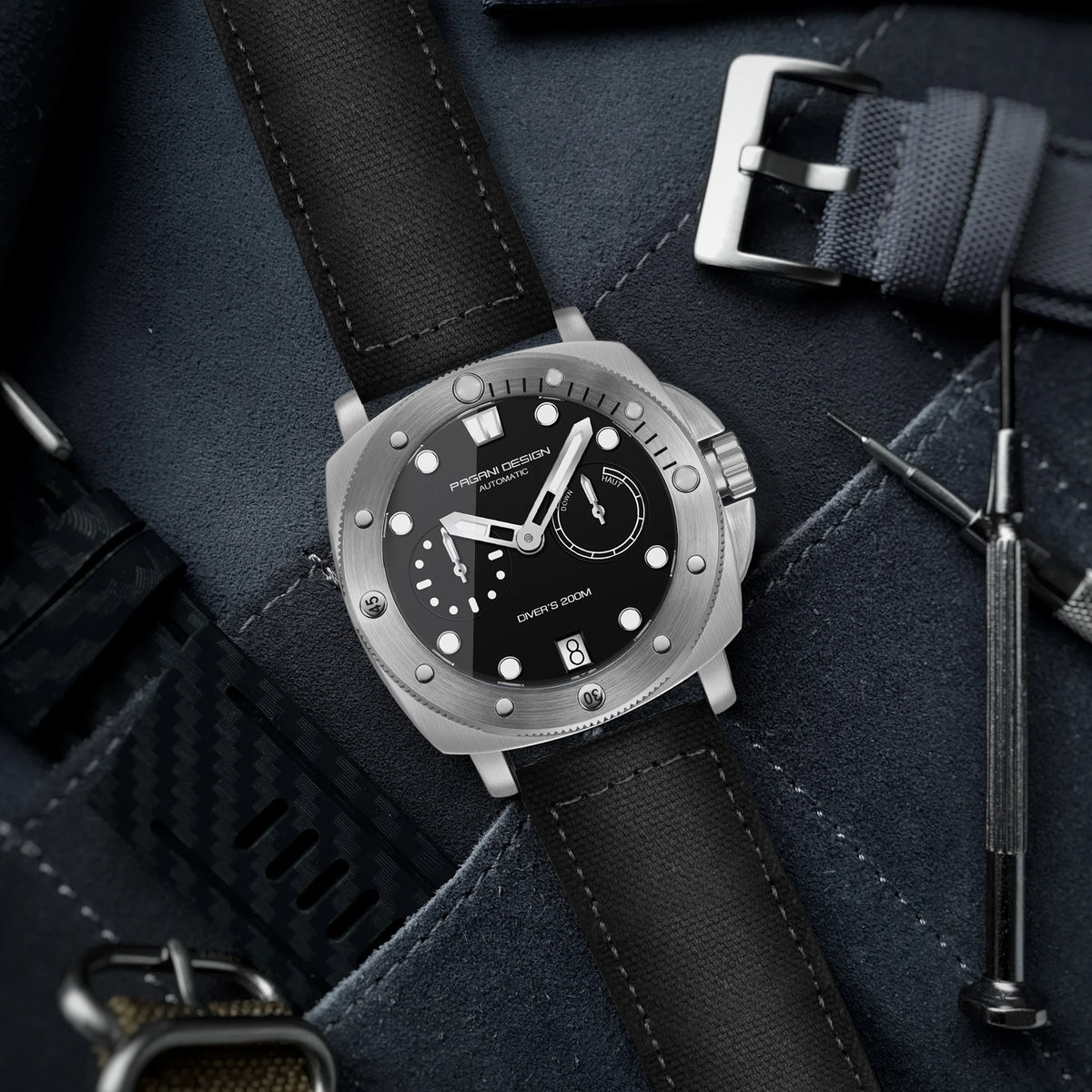 PAGANI DESIGN Men's Watches New Diver Automatic Mechanical Watch Sapphire Stainless Steel Sport 20 Bar Clock