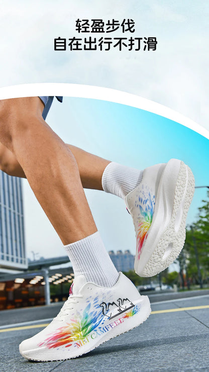 Scarpe da running 2026 con nuovo motivo Eagle, piastra in carbonio, scarpe sportive da maratona ultraleggere, traspiranti e ammortizzate per allenamento di corsa
