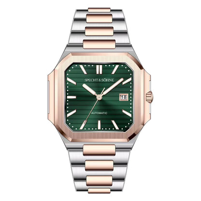 2025 Specht & Söhne Men's Classic Cubic Automatic Mechanical Watch 50M Waterproof Luminous Sapphire Crystal Reloj Hombre 41MM