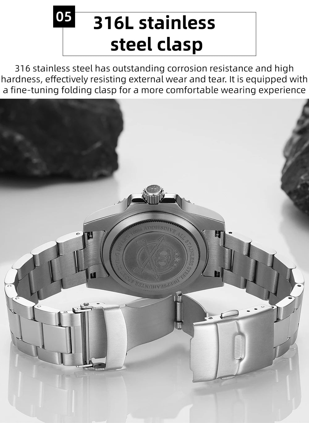 ADDIESDIVE Luxury Men's Automatic Watch 8215 Mechanical Watch BGW9 Luminous Sapphire Glass Diver's Watch Men Analog Watch AD2503