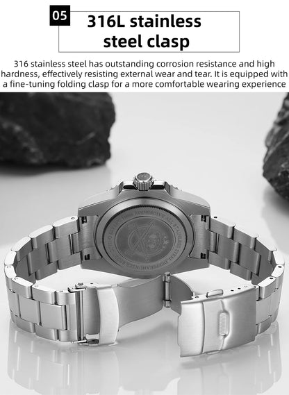 ADDIESDIVE Luxury Men's Automatic Watch 8215 Mechanical Watch BGW9 Luminous Sapphire Glass Diver's Watch Men Analog Watch AD2503