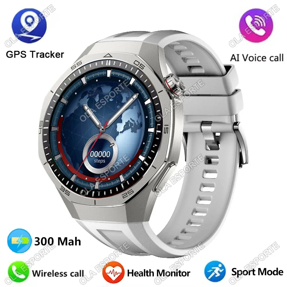 2025 GPS Smartwatch for Men  HD AMOLED Display, Bluetooth Calling, Heart Rate Monitor, GPS Motion Tracking & Waterproof Design